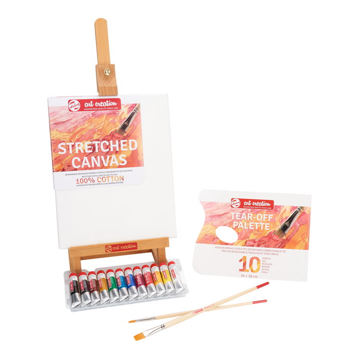 TALENS ART CREATION Set de pintura al óleo con caballete y bastidor